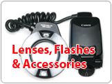 Lenses, Flashes and Accessories